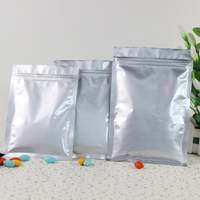 Sachet en aluminium Mylar argenté de qualité alimentaire, thermoscellable sous vide, à ouverture supérieure, pour emballage et stockage en vrac des aliments, pochette rétractable autoclaveable