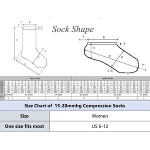 맞춤형 참신 무릎 높은 압축 승무원 양말 15-20mmhg 간호사를위한 맞춤형 패션 압축 양말 - Product Image 4