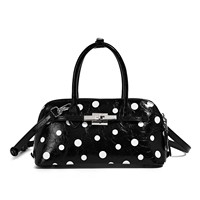 Sac Boston Niche 2026 à pois, nouvelle collection, chic et tendance, sac à bandoulière et sac croisé pour trajets quotidiens, en polyester avec fermeture éclair et compartiment dissimulé pour téléphone portable