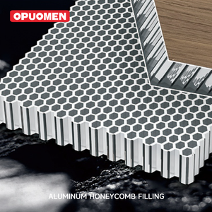 Porte de chambre intérieure en aluminium et bois avec surface en mélamine et cadre en aluminium pour projets d'appartements - Product Image 4