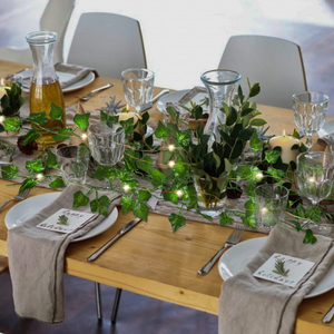 Lampes de jardin solaires à LED avec <span class=keywords><strong>guirlande</strong></span> de feuilles vertes artificielles blanc chaud pour l'intérieur et l'extérieur. - Product Image 3