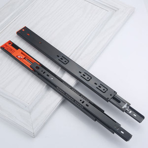 Fabrication Fermeture en douceur <span class=keywords><strong>Glissière</strong></span> télescopique de cuisine <span class=keywords><strong>Glissière</strong></span> de tiroir en acier à <span class=keywords><strong>extension</strong></span> complète Glissières de tiroir d'armoire à roulement à billes de 45mm - Product Image 3