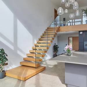 इनडोर आधुनिक लकड़ी के अदृश्य मोनो स्ट्रैंगर सीढ़ी के लिए - Product Image 6