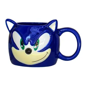 Gốm các phim hoạt hình Sonic HEDGEHOG cup sáng tạo Gốm mu dễ thương cốc nước mô hình thực phẩm lớp 3D Mug Đảng cốc cà phê bền vững