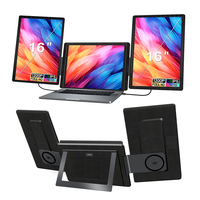 Monitor de Computadora de 16 Pulgadas, Monitor Portátil Dual, Plug & Play, Extensor de Pantalla Horizontal y Vertical, Monitores LCD para Windows y MacOS