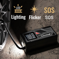 Gonfleur de pneus électrique sans fil 12V compact et portable, lumière LED, jauge de pression numérique ABS pour voiture, moto, scooter, vélo