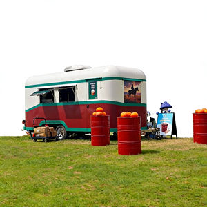 Remorque de restauration classique à trois tons pour la vente de crème glacée, au design rustique, idéale pour les fermes et les festivals - Product Image 4