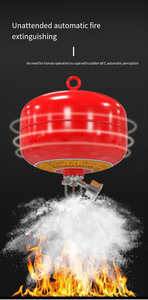 Extincteur mural en acier rouge à poudre sèche avec déclenchement automatique pour les incendies de classe A, B, E et les incendies de batteries lithium-ion - Product Image 5