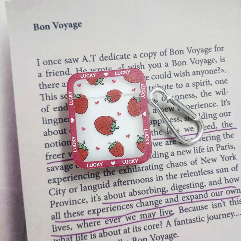 Strawberry Square Case with Clip