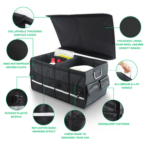 Car Storage Accessories Collapsible Car Organizer Soft Storage Box Trunk Bag