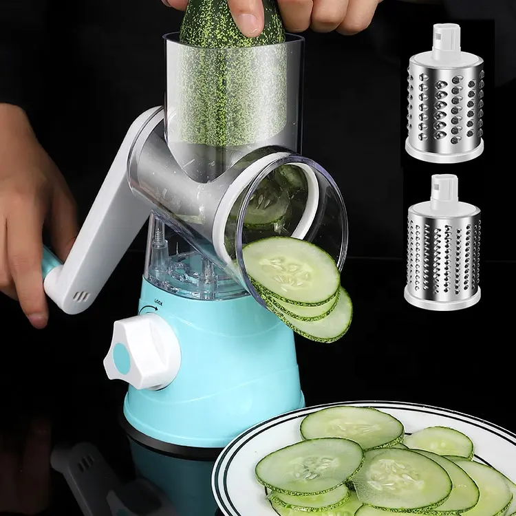 Kitchen Gadgets Multifunctional 3 In 1 Vegetable Mandoline Veggie Chopper Cutter Shredder Grater Slicer