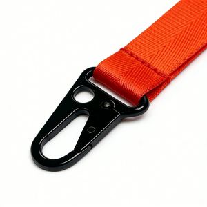 Wholesale Custom Logo Printed <b>Personalized</b> Carabiner <b>Keychain</b> Short Lanyard Carabiner <b>Keychain</b> with Strap Carabiner Hook - Product Image 4