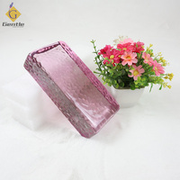 Khusus untuk Lobi, Kaca Bata Permukaan Sarang Lebah Warna Pink, Kaca Bata Dekoratif, Kaca Bata Dinding