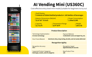 ตู้จำหน่ายสินค้าอัตโนมัติ HAHA Vending 360 Combo แบบแช่เย็น พร้อมระบบ AI Visual Recognition SDK รองรับการชำระเงินหลากหลายรูปแบบ และระบบตรวจสอบระยะไกล - Product Image 2