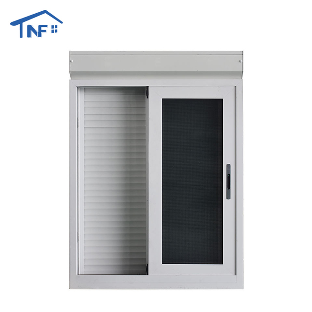 Auto Roll up Curtain Sliding Glass Windows Electric Security Motorized Aluminum Alloy Modern Insect Control