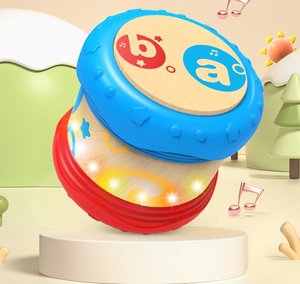 Wholesale Funny <b>Plastic</b> ABS Instruments Musical Dynamic Wooden Hand <b>Drum</b> Toy - Product Image 2