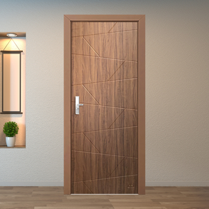 Diseño moderno personalizable modelo 3D precio bajo MDF PVC puerta delantera corredera Interior ODM para apartamento Exterior FÁBRICA DE Vietnam - Product Image 1