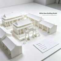 Modèle d'architecture chinoise personnalisé sur base blanche