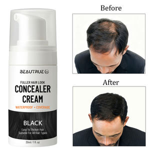 Crème de camouflage capillaire pour hommes en gros, crème noire imperméable pour couvrir les cheveux, crème de remplissage instantanée pour un aspect plus épais - Product Image 1