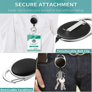 Giá nhà máy: Hộp đựng thẻ nhân viên, thẻ nhân viên có dây đeo rút gọn, móc khóa, có thể in logo tùy chỉnh - Product Image 5