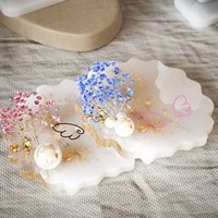 CARATTE 6 en 1 Moule en silicone pour cadre photo de table, résine, plâtre, bordure florale, support de tableau de bord