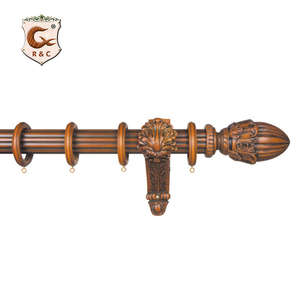 Tringle à rideau <span class=keywords><strong>en</strong></span> bois blanc Antique, accessoire décoratif moderne pour la maison, usine - Product Image 5