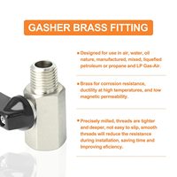 Vanne à boisseau sphérique miniature pneumatique MBV-2 RUICHEN en laiton nickelé avec fonction d'arrêt, certifiée CE, bonnet en acier inoxydable 316, OEM