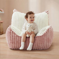 Fauteuil Poire Enfant Personnalisé OEM à Motif Dessin Animé, Design Amusant, Tissu Moderne, Canapé Confortable pour Salle de Jeux