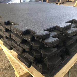 Baldosas de Goma Encajables de 50 cm, Tapete de Goma para <span class=keywords><strong>Gimnasio</strong></span>, Color Negro - Product Image 3