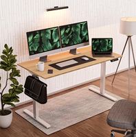 Table d'ordinateur moderne en métal de bureau en forme de L réglable en hauteur électrique ergonomique pour mobilier de bureau