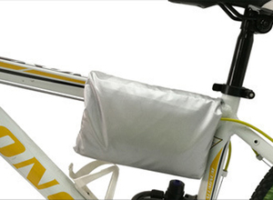 热销防水可折叠210D双排镀银涤纶自行车罩双路自行车 - Product Image 3