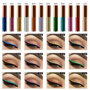 Cosmétiques de maquillage OEM, <span class=keywords><strong>eye</strong></span>-<span class=keywords><strong>liner</strong></span> liquide pailleté, <span class=keywords><strong>fard</strong></span> à paupières brillant, <span class=keywords><strong>fard</strong></span> à paupières liquide pailleté imperméable - Product Image 2
