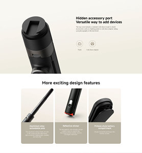 Trépied perche à selfie pliable 62 pouces pour <span class=keywords><strong>Xiaomi</strong></span> Zoom Floor, accessoire photo - Product Image 3