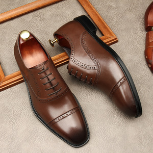 Zapatos Oxford de Vestir para Hombre OMDE, Hechos a Mano con Cuero Genuino, con Cordones, Suela de Goma, Transpirables e Impermeables - Product Image 6