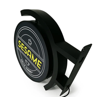 Panneau de signalisation publicitaire Led Rond Led Double Face Acrylique Forme ronde Circulaire Boîte à lumière circulaire