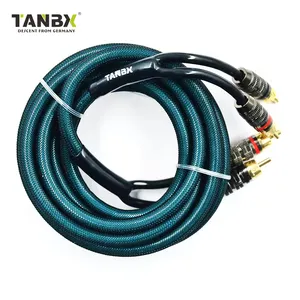 high quality pure copper car audio RCA cable amplifier/speaker/subwoofer RCA cable for automotive (TB-500-3M)