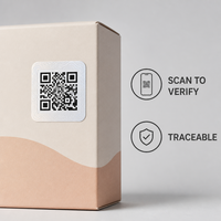 Etiqueta de Seguridad con Código QR Personalizado, Tira Holográfica para Verificar la Autenticidad, Adhesivo Impermeable para Empaques de Cosméticos