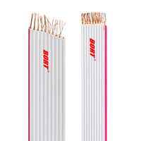 Cable Plano para Altavoz UL2651 28AWG de 20 Pines con Paso de 2.54mm, Revestimiento de PVC Gris y Borde Rojo