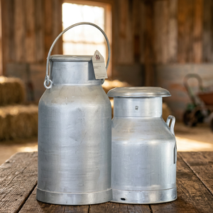 Bidon à lait en aluminium de qualité alimentaire robuste avec couvercle pour la collecte, le transport et l'approvisionnement en ferme laitière - Product Image 4