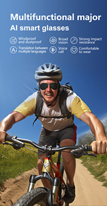 Lunettes de caméra 4K avec Wi-Fi et BT 5.0, lunettes d'enregistrement vidéo intelligentes étanches IP66 pour la conduite en plein air - Product Image 5