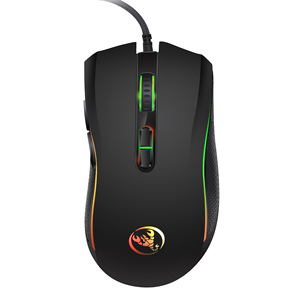 HXSJ A869 Colorido Luminoso USB Con Cable Impermeable Gaming <span class=keywords><strong>Mouse</strong></span> 3200DPI Cuatro Velocidades Ajustable Programable Seguimiento Óptico Stock - Product Image 3
