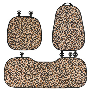 Leopard Print Car Seat Cushion Polyester Single Piece Decorative All Season Use - Product Image 5