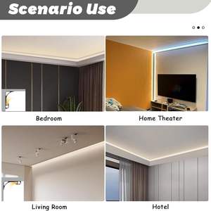 Canal de profil <span class=keywords><strong>Led</strong></span> en aluminium SDW-BD1 sans garniture, moulures décoratives en plâtre pour les murs de la maison moulure d'éclairage de <span class=keywords><strong>corniche</strong></span> de plafond - Product Image 6