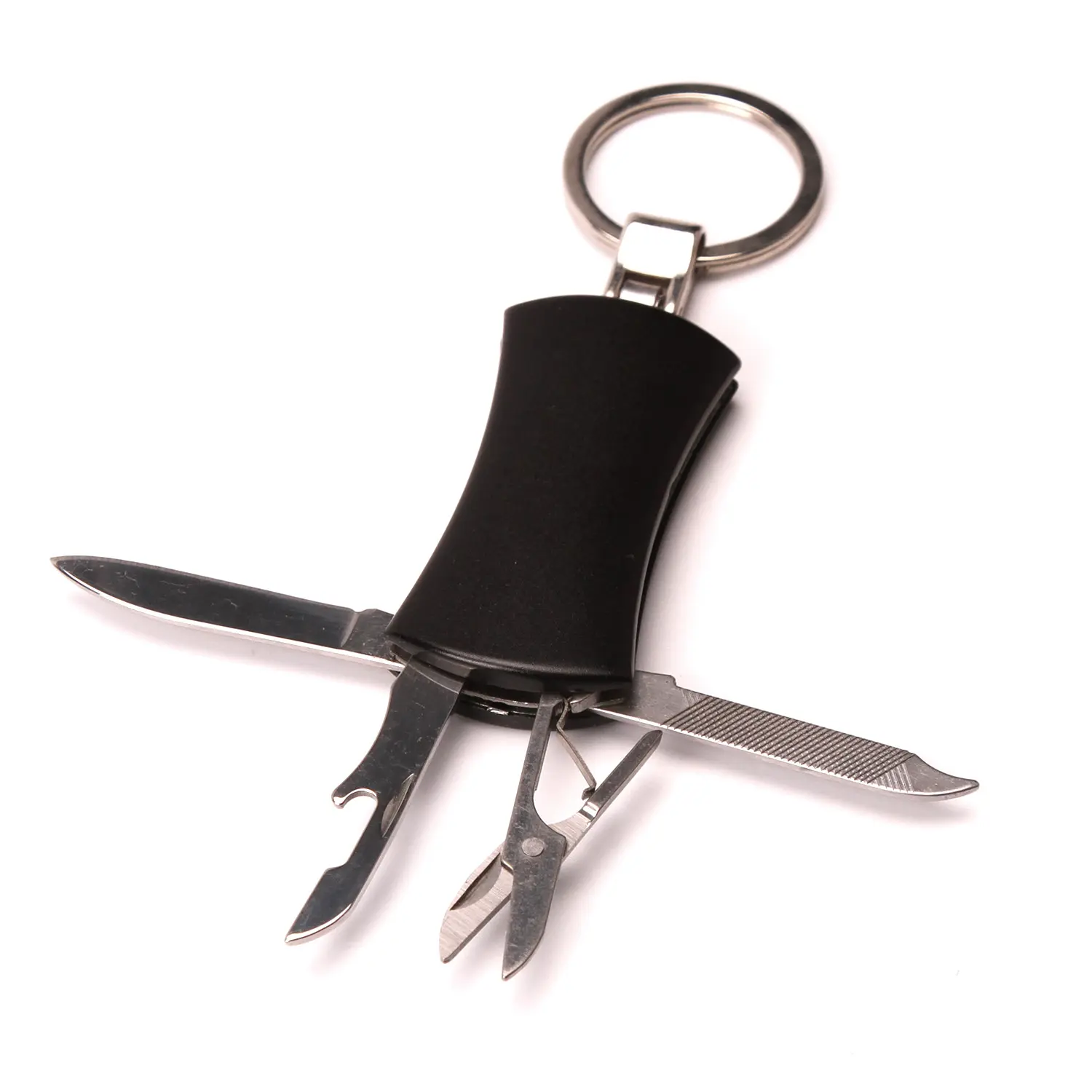 5 IN 1 Multitool Keychain with Bottle Opener Mini Scissor Multipurpose KeyChain Foldable Survival Tool
