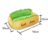 Lustiges Hot-Dog-Bett, Winter-Warmes Haustierhaus, Kreatives Modisches Sofa-Kissen, Welpen- und Katzen-Weichschlafmatte, Gemütliches Hundekörbchen