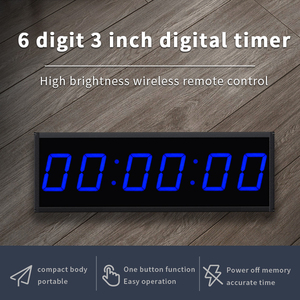 CHEETIE CP0207 Chitai LED 6 dígitos 3 pulgadas rojo enchufe en batería cronómetro multifunción Reloj de pared Digital - Product Image 2