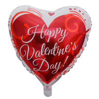 Les nouveaux ballons en aluminium en forme de coeur de 18 pouces de l'usine Huaien 'LOVE' imprimés Western Valentine's Day Wedding Qixi Party