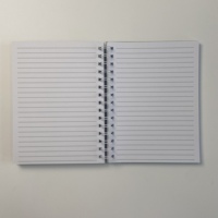 A5 vente en gros spirale liquide huile flottant cahier couverture en PVC souple avec des boules de PVC rouge bleu vert