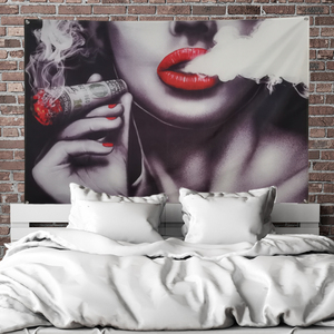 Bandera Decorativa con Diseño de Mujer Fumando, Bandera de Arte y Belleza para Decoración del Hogar, 3x5 Pies, 4 Ojales en las Esquinas - Product Image 5
