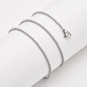 <span class=keywords><strong>Collar</strong></span> Rolo Cadena de acero inoxidable en oro de 18K Accesorio de perla Sieraden Color Cuerda Cadena Halskette para hombres Mujeres <span class=keywords><strong>Collar</strong></span> - Product Image 6